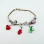 925 Sterling Silver Italian RCI Bracelet With Cute Charms, 7.5 ich