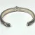 Lyric Sterling Silver 925 & 18k Gold Cuff Bracelet with Purple Stones, 6in 