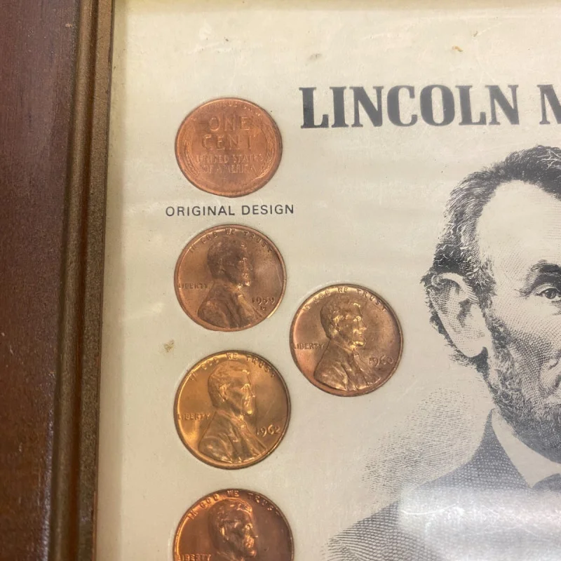 Lincoln Memorial Coins Collection (1959-1982 + 3 1943 Steel Cents) - Framed Set