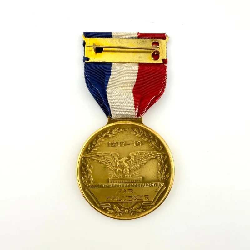WWI Albany, NY Awarded Patriotic Service World War Medal 1917–1919 (Name & Rank)