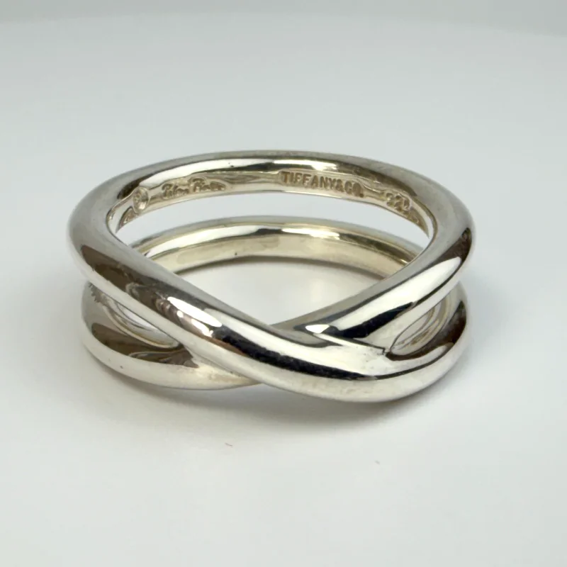 Vintage Tiffany & Co. Paloma Picasso Le Circle Crossover Band Ring Size 10