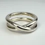 Vintage Tiffany & Co. Paloma Picasso Le Circle Crossover Band Ring Size 10