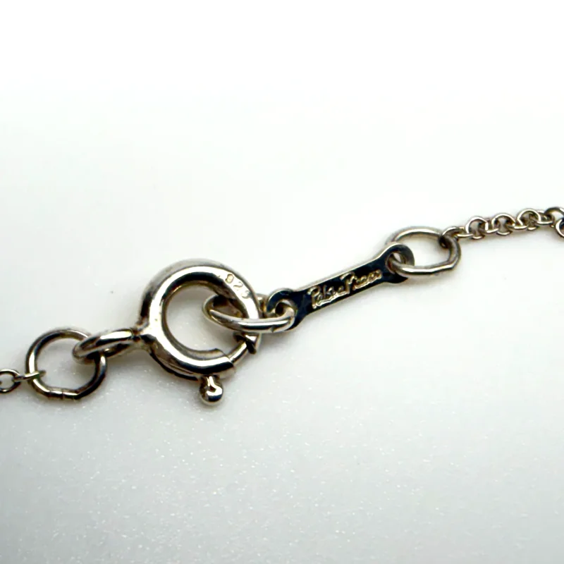 Tiffany & Co Sterling Silver Necklace Large Apple Elsa Peretti 16" Length Chain