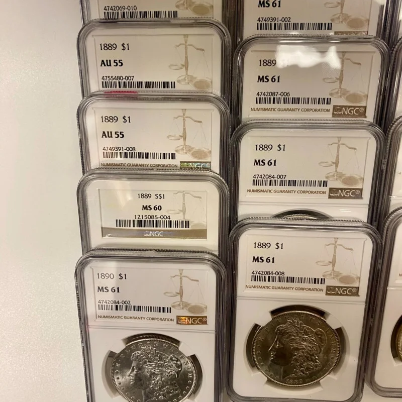 1889-1890 US Morgan Silver Dollar $1 set of 15 coins, NGC