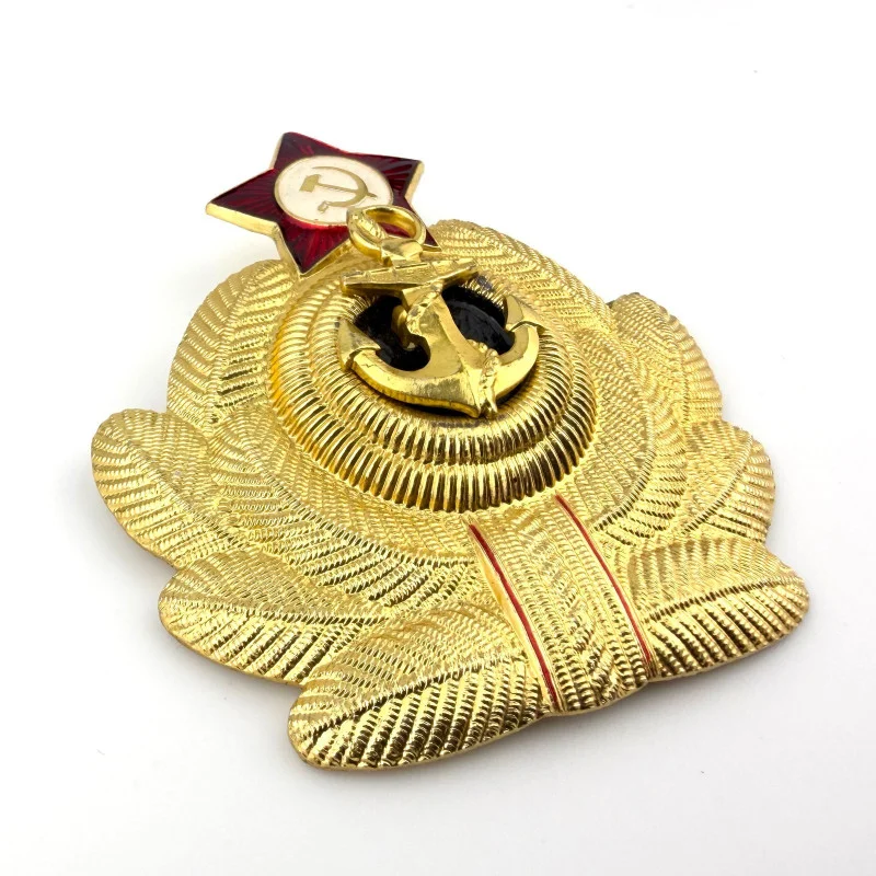 USSR Soviet Navy Fleet NAVAL OFFICER HAT cap BADGE “Crab” Original Cold War era