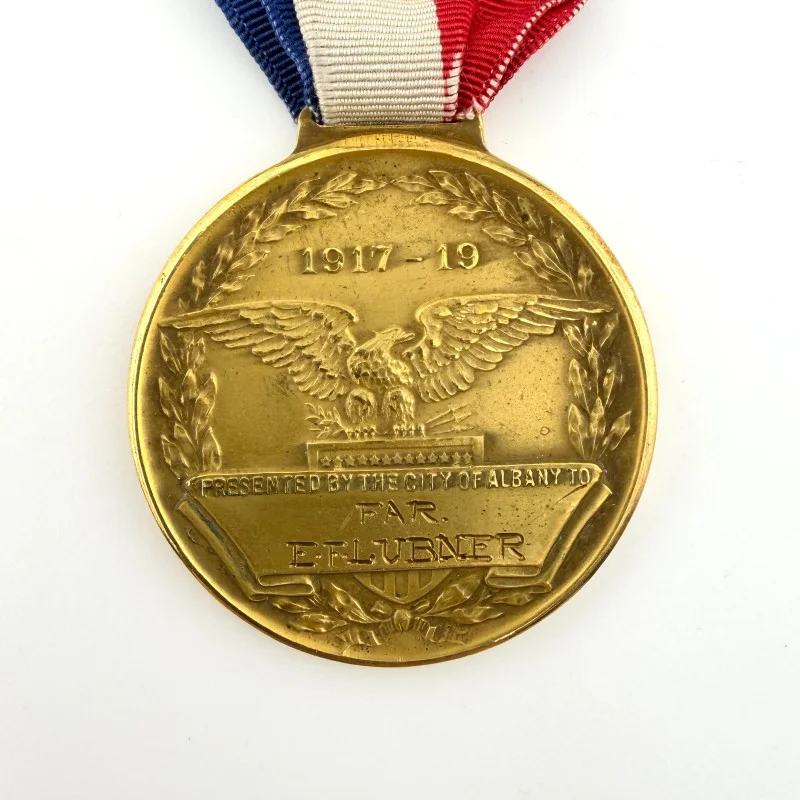 WWI Albany, NY Awarded Patriotic Service World War Medal 1917–1919 (Name & Rank)