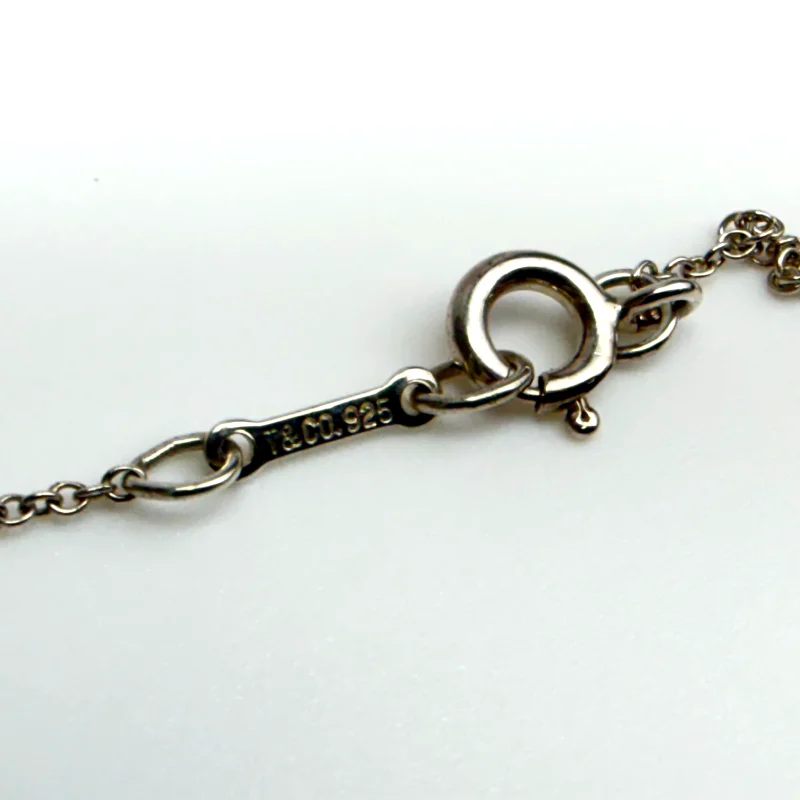 Tiffany & Co Sterling Silver Necklace Large Apple Elsa Peretti 16" Length Chain