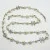 CHANEL A14V 5 CC Crystal Faux Pearl Long Necklace Silver Tone w/ Box