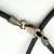 Sterling Silver Two-Tone CZ Teardrop Pendant Necklace on Rubber Cord