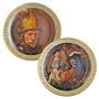 Art Treasures of the World Set 2 Plates Rembrandt Self-Portrait + Man in Helmet