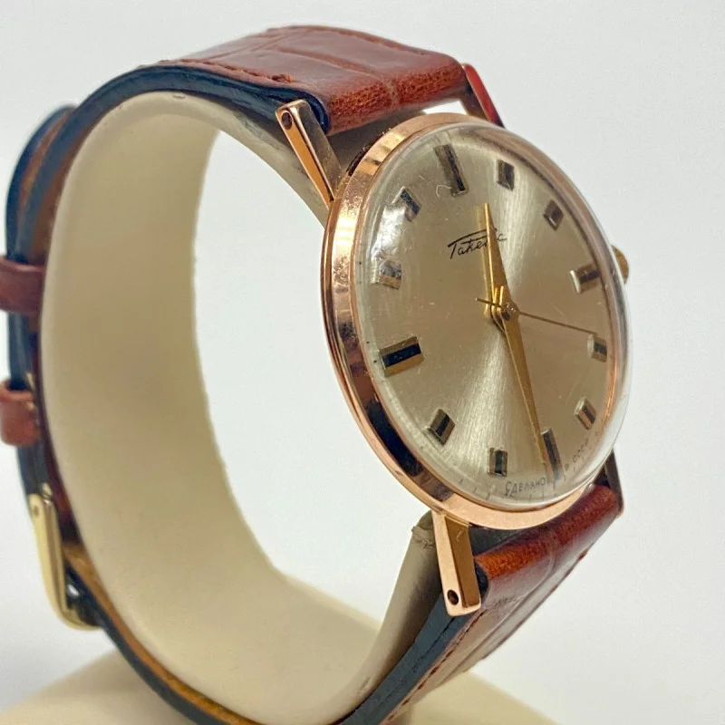 Raketa Soviet Union Man Wristwatch 14k Solid Gold