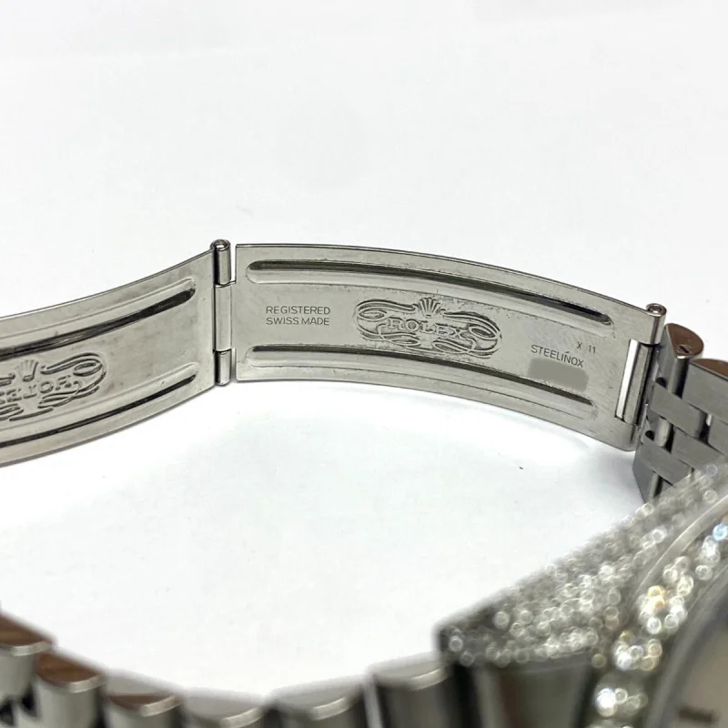 Rolex Datejust 36mm Stainless Steel Watch Diamond Bezel-White Roman Dial