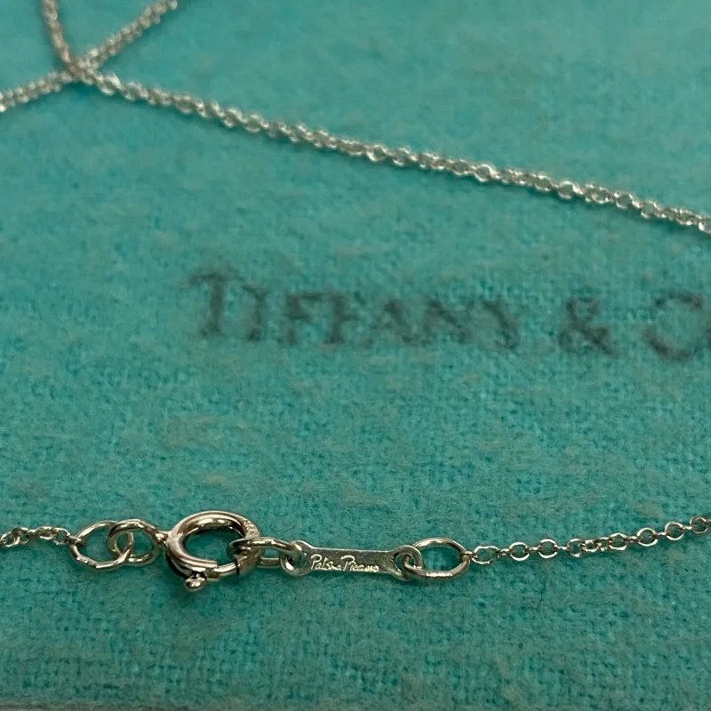 Tiffany & Co. Paloma Picasso Sterling Silver Double Heart Pendant Necklace