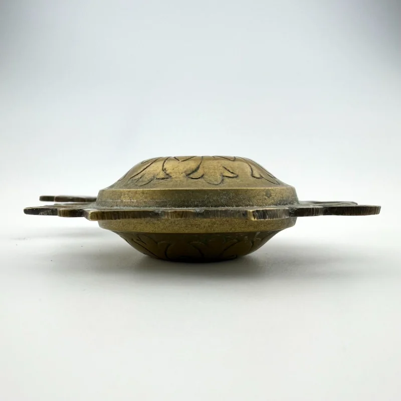 Antique Old Rare Islamic Brass Kohl Container Surma Dani - Eyeliner Pot