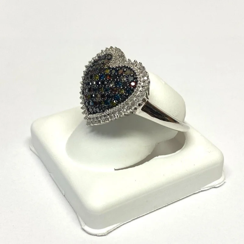 RING DIAMOND 1.5 ct Sterling Silver Size 10.25
