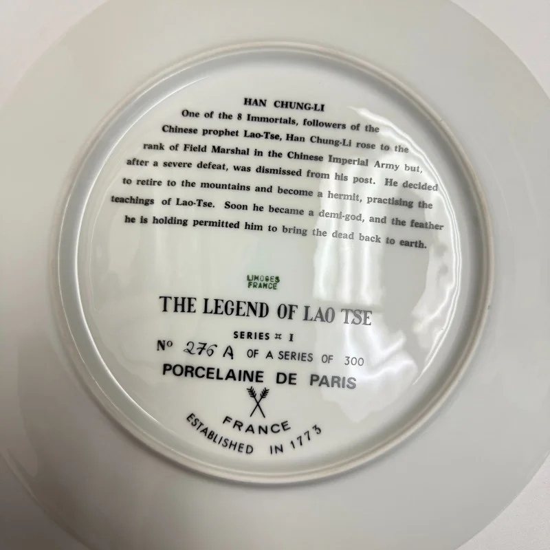 Legend of Lao Tse 3 Plates Limited Edition Series 276/300 Limoges France w/ Box