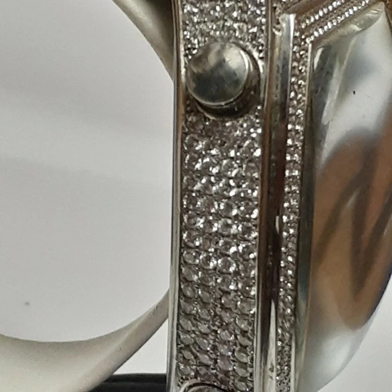 Unisex Diamond Jacob & Co Blue Leather Band Five Time Zone Quasar.