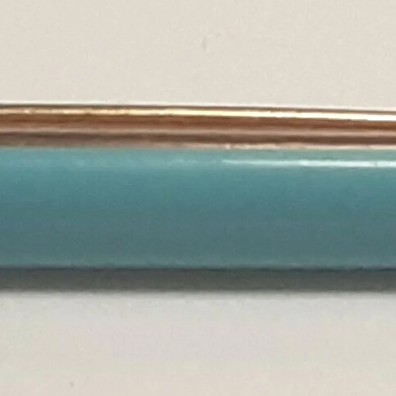 Vintage 14K  Turquise Brooch Pin 