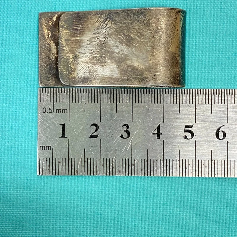 Tiffany & Co Silver Statue Liberty Torch Fire Money Clip Holder W/Pouch &am
