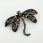 Vintage Sterling Silver Dragonfly Brooch Pin Marcasite 1940's