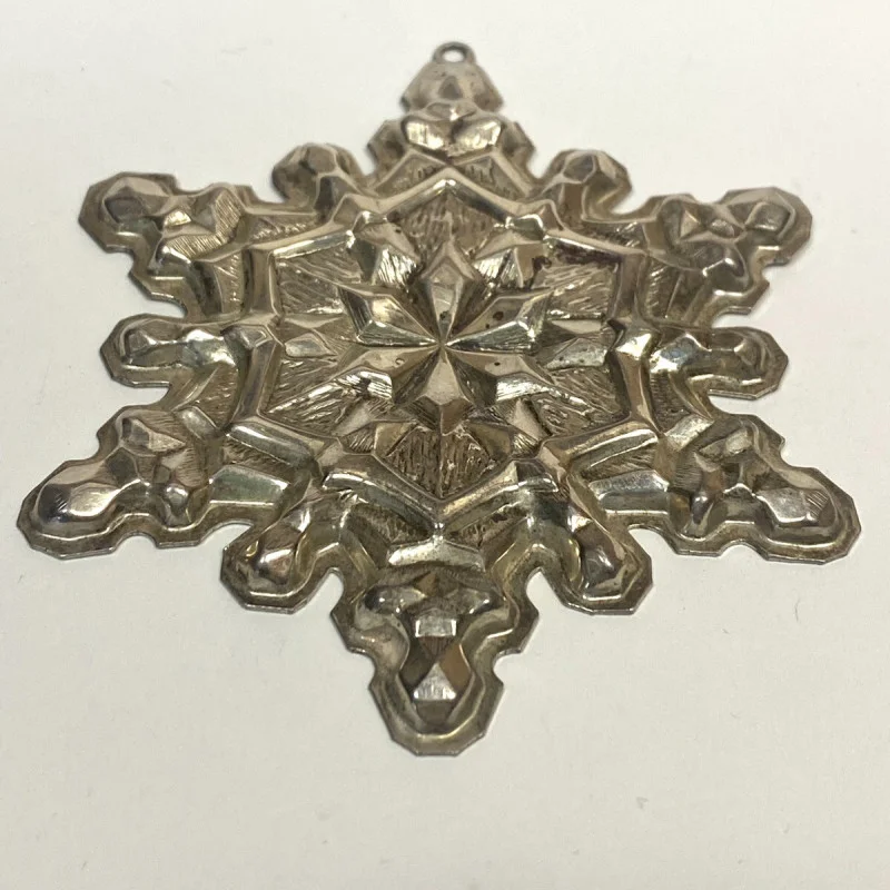 1971 Gorham Sterling Silver Christmas Snowflake Ornament !!! 20.4 grams