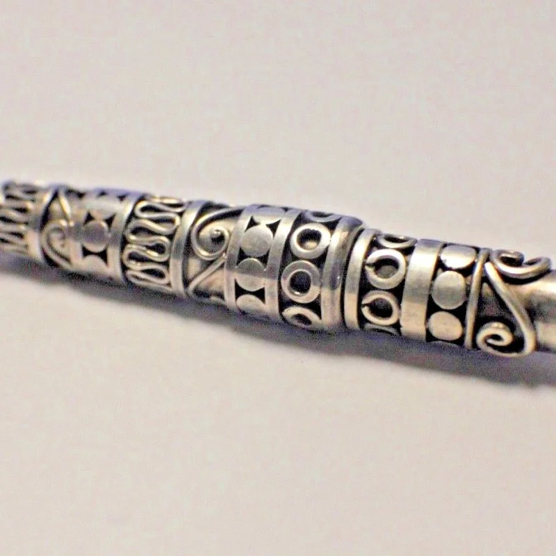 Vintage Silver Gold Plated Gem Stone Pen !!!!
