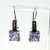 Sterling Silver Lavender CZ & Marcasite Jewelry Set - Pendant & Earrings - 925