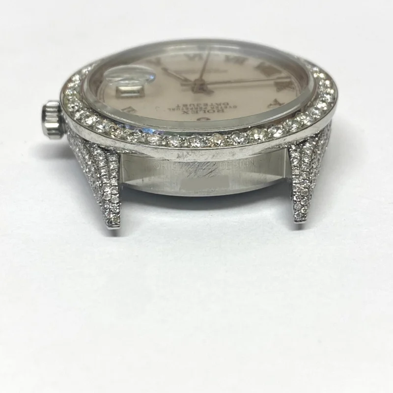 Rolex Datejust 36mm Stainless Steel Watch Diamond Bezel-White Roman Dial
