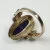 Oval Blue Lapis Lazuli and Marcasite Halo Gemstones Sterling Silver Vintage Ring