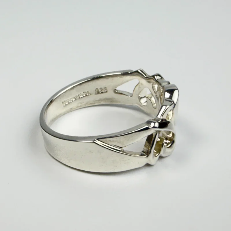 TIFFANY & CO PALOMA PICASSO TRIPLE LOVING HEARTS STERLING SILVER RING 6