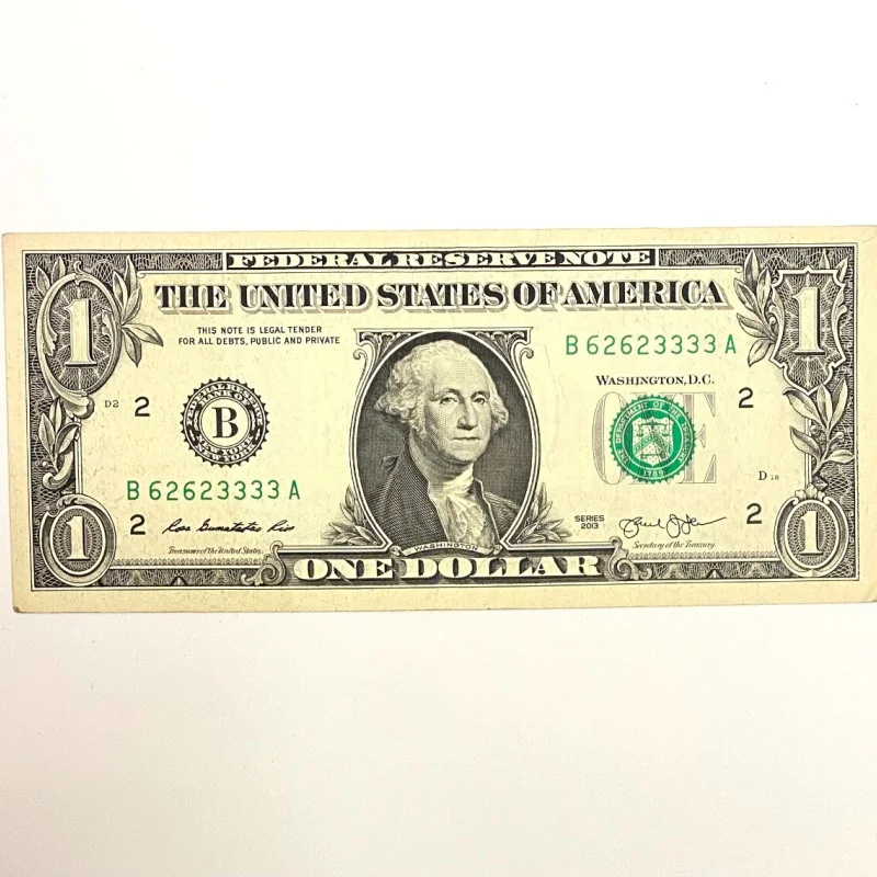 2013 FANCY SERIAL NUMBER  B37873788A One Dollar Bill