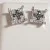 Sterling Silver Cross Diamond &  Black Diamond Woman's Earrings
