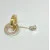 Gold Tone over Sterling Silver Two-Tone Double Circle Polished Stud Earrings
