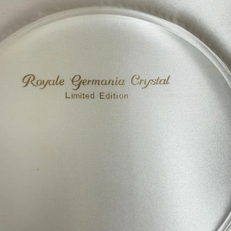 Vintage Brown Royale Germania Crystal Bowl Plate Hand Cut 1974 Limited Edition