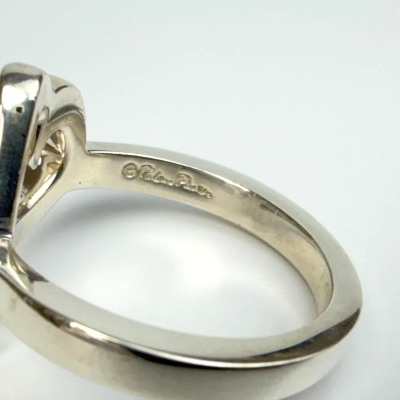 Tiffany & Co. Paloma Picasso Loving Heart Sterling Silver Ring - Size 9,75
