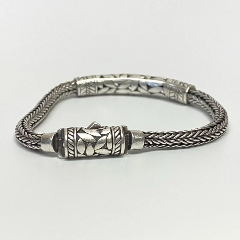 Annika Witt Bali Sterling Silver Bracelet ATI ID .925 Wheat Leaf Design 7.5&quo