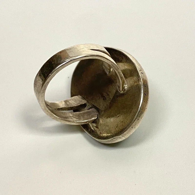 Vintage Sterling Silver Turquoise Ring Size 6.5