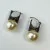 Vintage Marcasite And White Pearl Silver Earrings Pierced