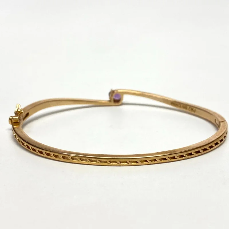 PAJ Gold Plated Amethyst Bangle Bracelet, BB CHINA