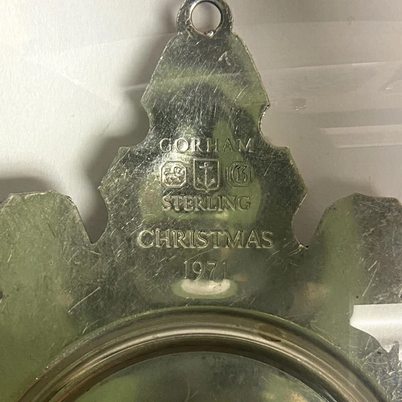 1971 Gorham Sterling Silver Christmas Snowflake Ornament !!! 20.4 grams