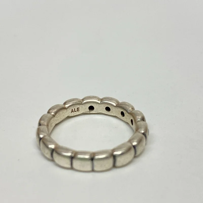 Pandora Band Ring Size 6.5 Black Stone Sterling Silver