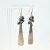 Boho Sterling Silver Dangle Earrings with Peacock-Colored Pearls Bead Clusters