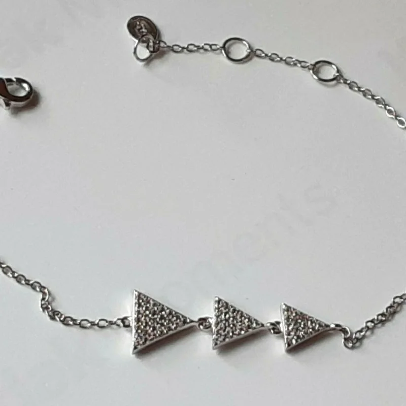 Shashi Sterling Silver Triangular Shaped Studded Bracelet 