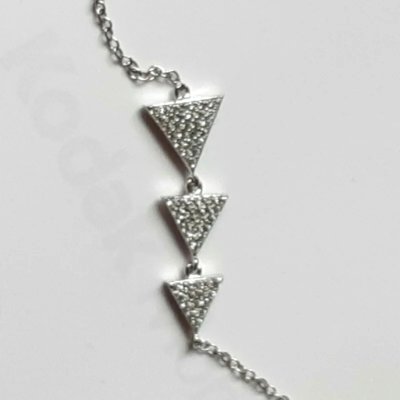 Shashi Sterling Silver Triangular Shaped Studded Bracelet 