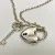 Rare Tiffany & Co Silver Heart Arc Padlock Charm and Key Necklace, 16 Inches