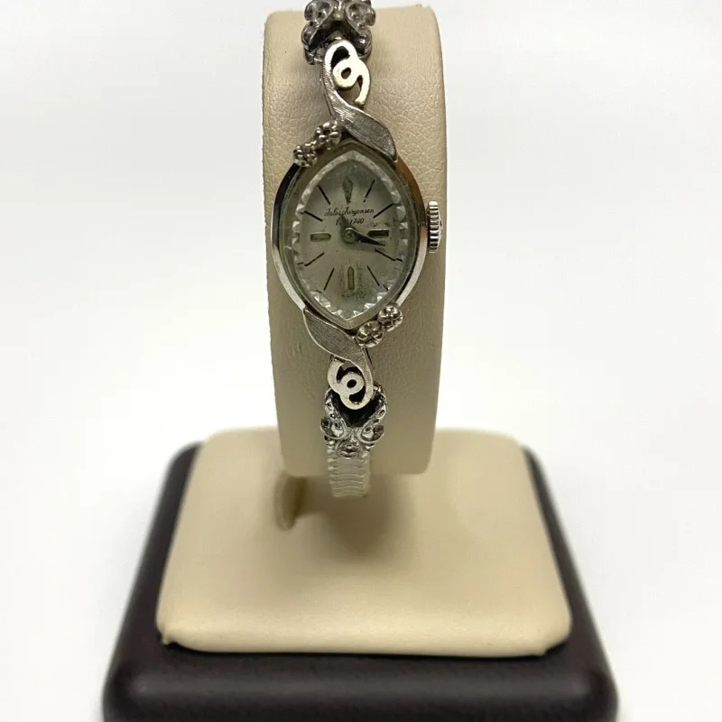 Vintage Jules Jurgensen Ladies 14K White Gold And Diamonds