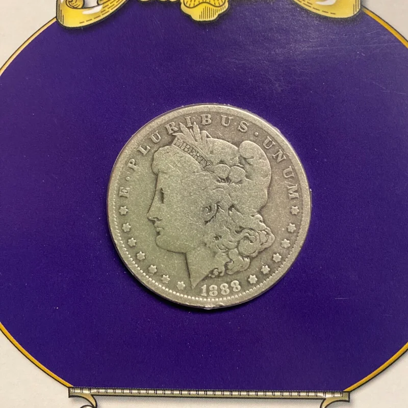 1888 O The U.S. Morgan Silver Dollar Collection Card & Postal Stamps $1
