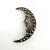 Vintage Art Deco Sterling Silver Moon Brooch with Marcasite Stones