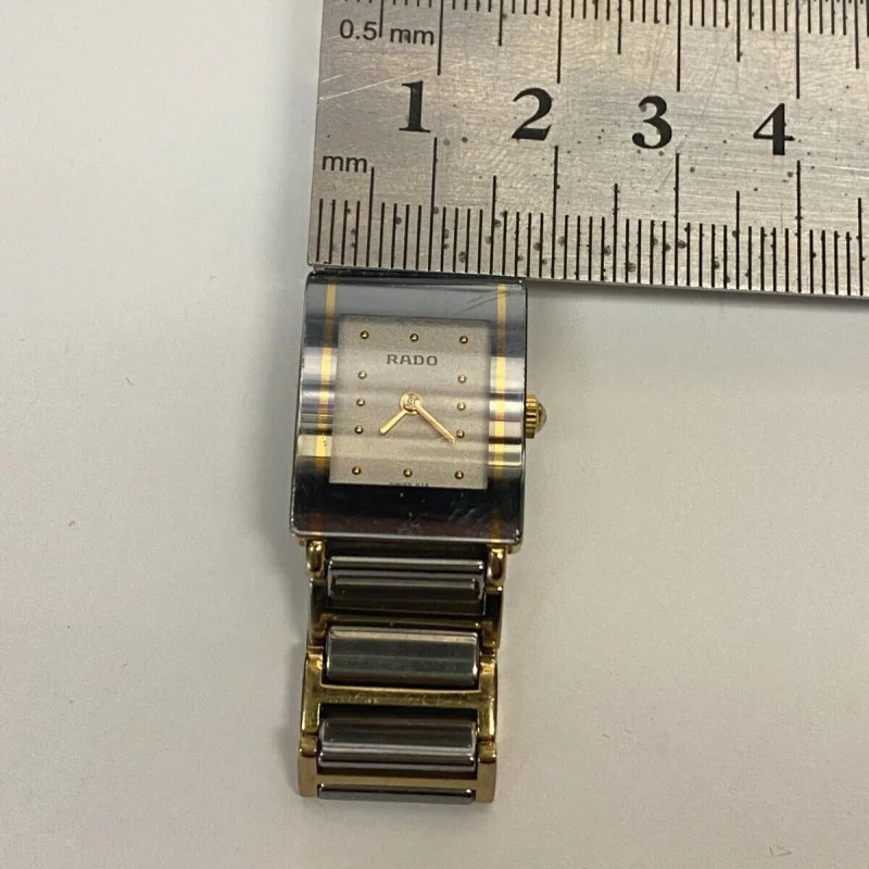 Rado DiaStar Woman’s Watch White Ceramic Yellow Gold Tone