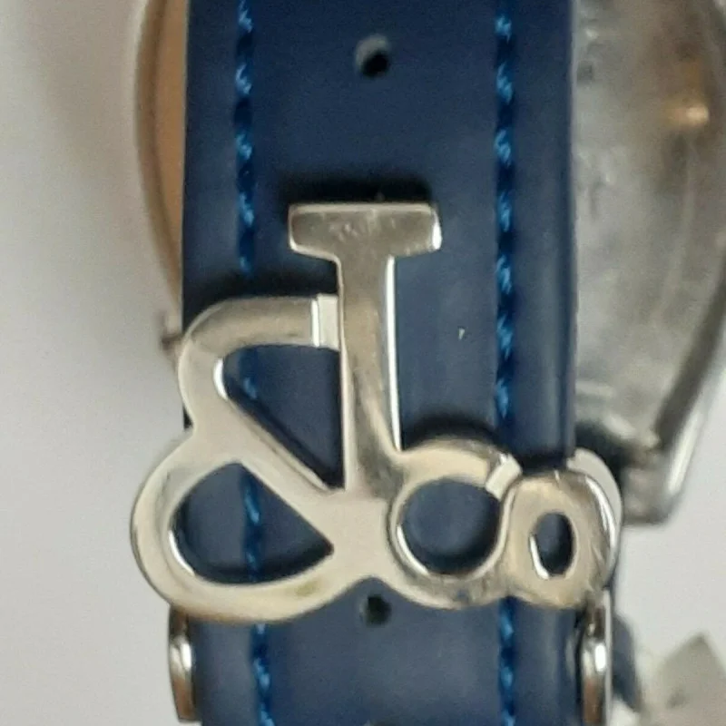 Unisex Diamond Jacob & Co Blue Leather Band Five Time Zone Quasar.